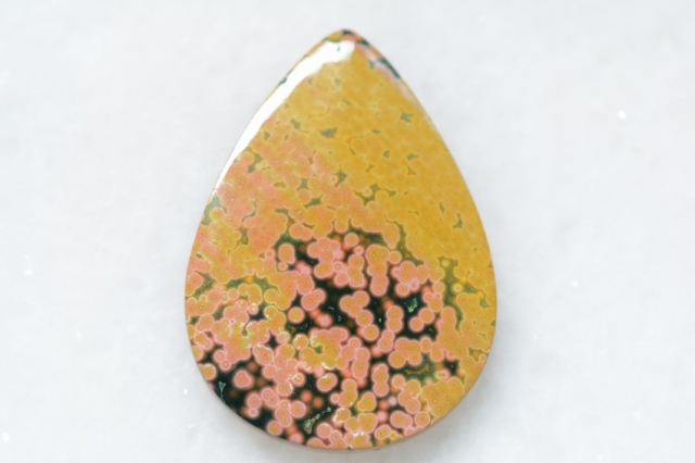 オーシャンジャスパー【35】　天然石ルース・カボション（24.5×30.5mm）