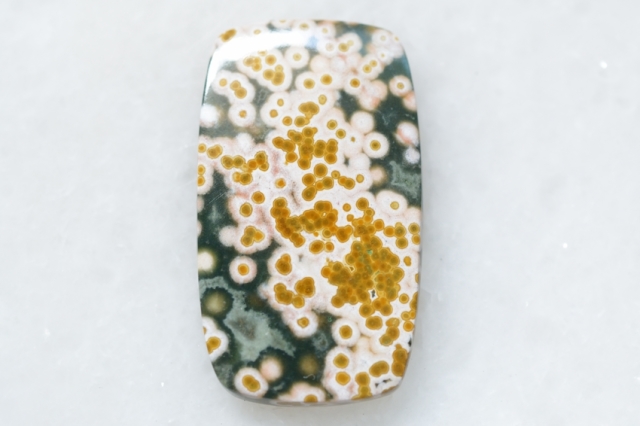 オーシャンジャスパー【41】　天然石ルース・カボション（36.5×21mm）