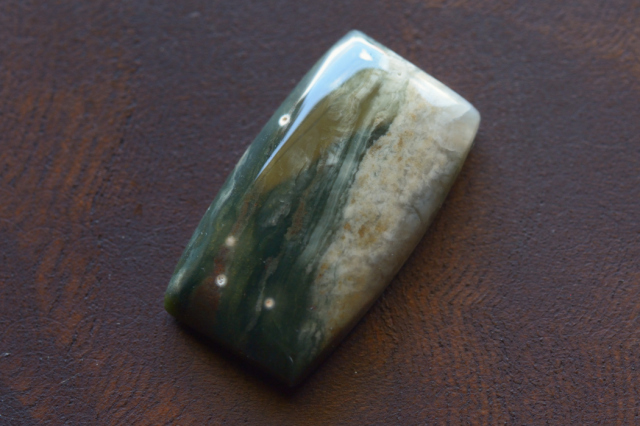 オーシャンジャスパー【46】　ルース・カボション（21×12mm）