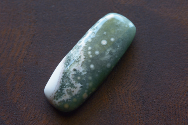 オーシャンジャスパー【47】　ルース・カボション（24×9.5mm）