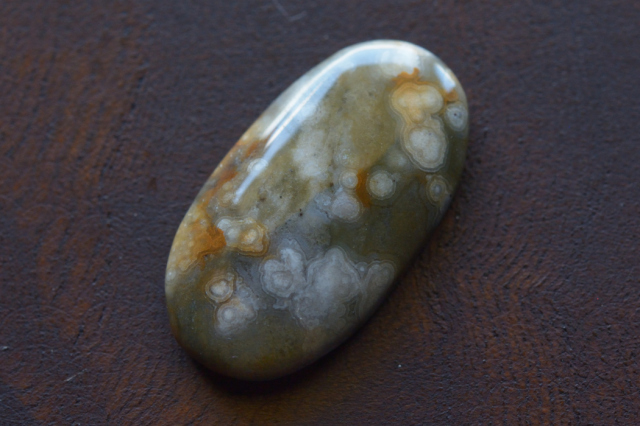 オーシャンジャスパー【64】　ルース・カボション（21×12mm）