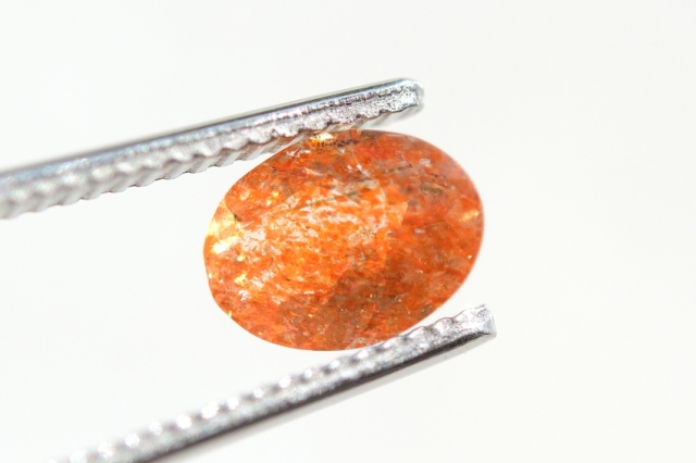 オレゴンサンストーン【1】天然石ルース・カボション　（8×6mm）