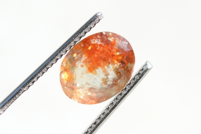 オレゴンサンストーン【3】天然石ルース・カボション　（10×8mm）