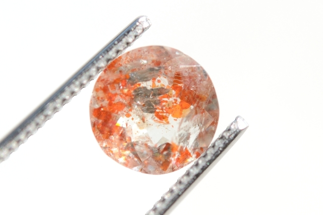 オレゴンサンストーン【5】天然石ルース・カボション　（8.5×8.5mm）