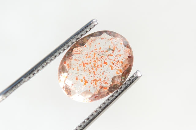 オレゴンサンストーン【9】天然石ルース・カボション　（12×9mm）