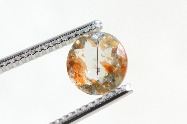 オレゴンサンストーン【15】天然石ルース・カボション　（7×7mm）