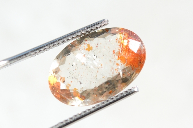 オレゴンサンストーン【16】天然石ルース・カボション　（16.5×11mm）