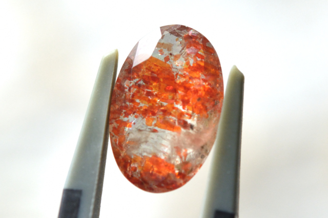 オレゴンサンストーン【25】ルース・カボション　（12.5×8.5mm）