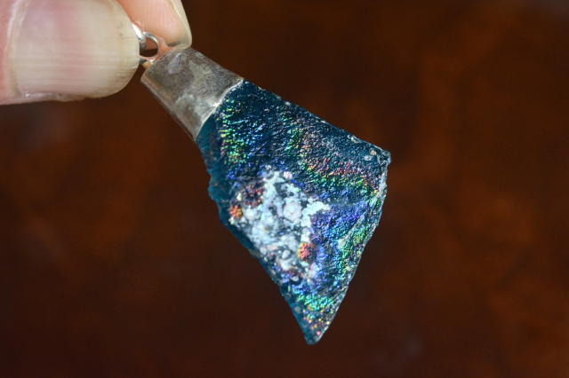 ローマングラス（穴あき）【37】（31×17.5mm）