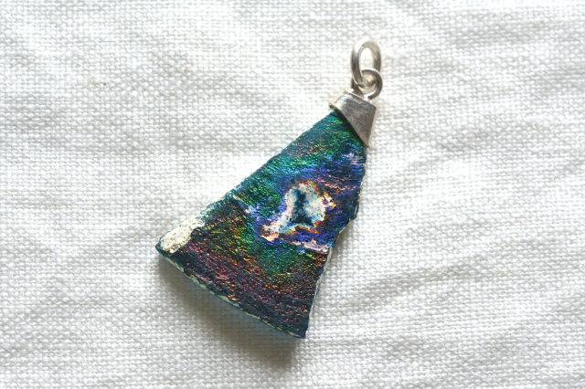 ローマングラス（穴あき）【38】（33.5×24mm）