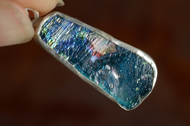 ローマングラス（穴あき）【41】（25×11.5mm）