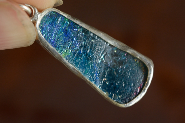 ローマングラス（穴あき）【41】（25×11.6mm）