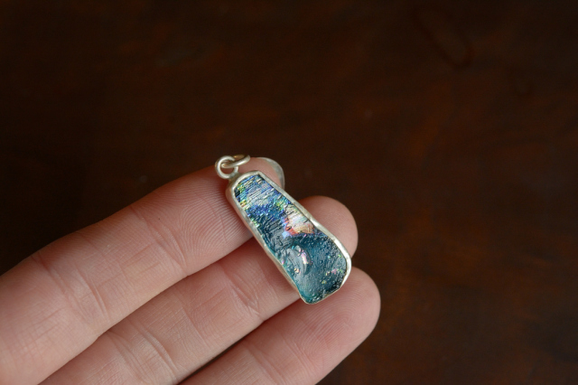 ローマングラス（穴あき）【41】（25×11.7mm）