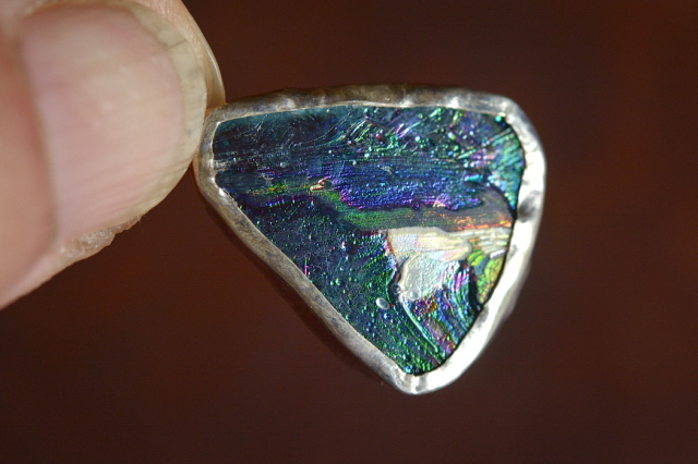 ローマングラス（穴あき）【44】（19.5×18mm）