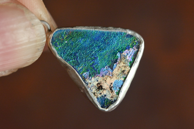 ローマングラス（穴あき）【45】（15.5×14.5mm）