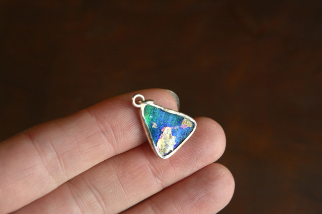 ローマングラス（穴あき）【45】（15.5×14.7mm）