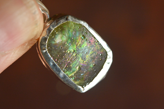 ローマングラス（穴あき）【47】（16×12mm）