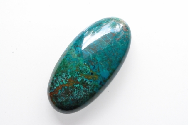 クリソコラ　【2】天然石ルース　（44.5×22mm）