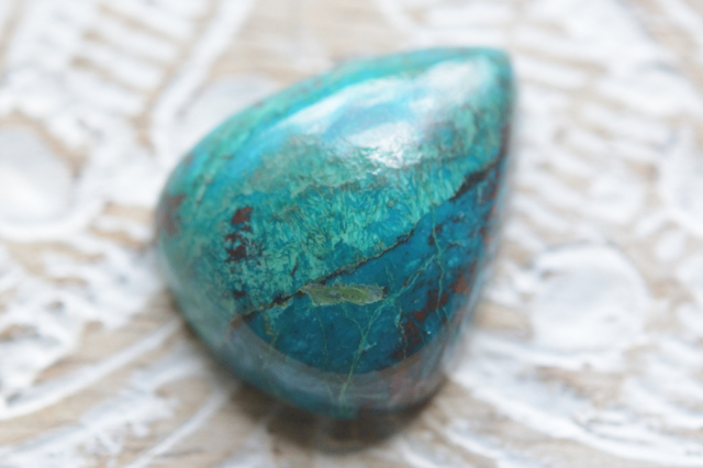 クリソコラ【21】ルース・カボション（22.5×18.5mm）