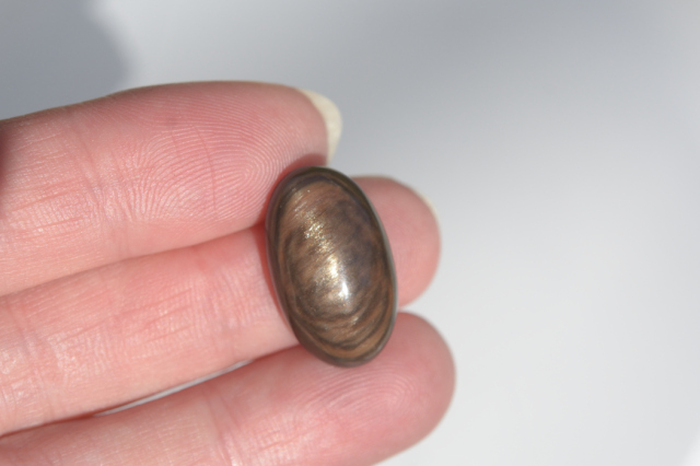 オブシディアン【1】ルース・カボション（19.5×11.5mm）