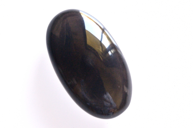 オブシディアン【6】ルース・カボション（33.5×19.5mm）