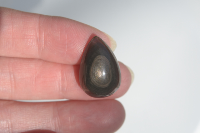 オブシディアン【11】ルース・カボション（21×14mm）