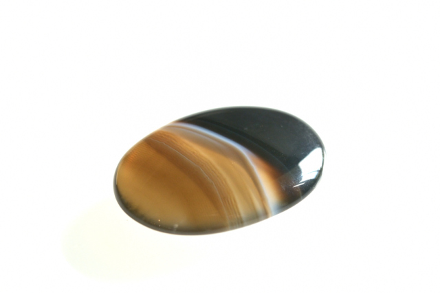 ストライプオニキス【5】ルース・カボション（27.5×19.5mm）
