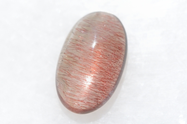 ゲーサイトinクォーツ（ストロベリークォーツ）【13】天然石ルース・カボション（16×10mm）