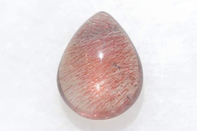 ゲーサイトinクォーツ（ストロベリークォーツ）【14】天然石ルース・カボション（14×11mm）