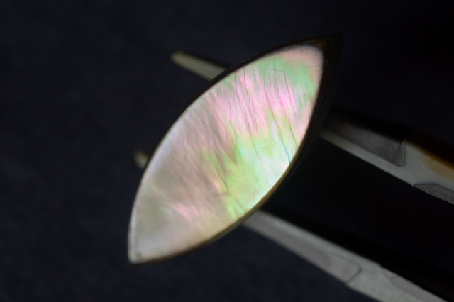 ブラックマザーオブパール タヒチアンカービング エメラルド 14kgf