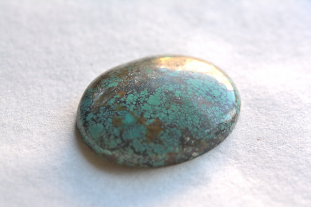 ターコイズ（チベット産）【29】ルース・カボション（33×26.5mm）