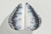 デンドライトオパール　ペア【25】ルース・カボション（23.5×14mm）