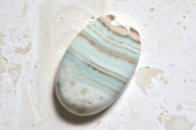 サターンカルセドニー【1】ルース・カボション（約38.5×24.5mm）