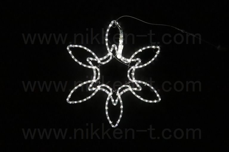 SMALL　フラワーフレーク001　RY2　ホワイト　63×68cm