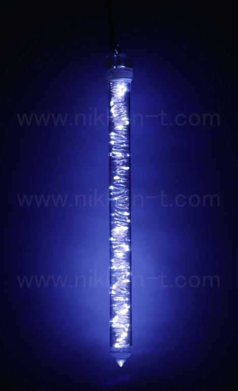 ※電源・5m10垂マルチコード別売り※　24Vラインジュエルライト ドレープ30 ホワイト×点滅球　1本