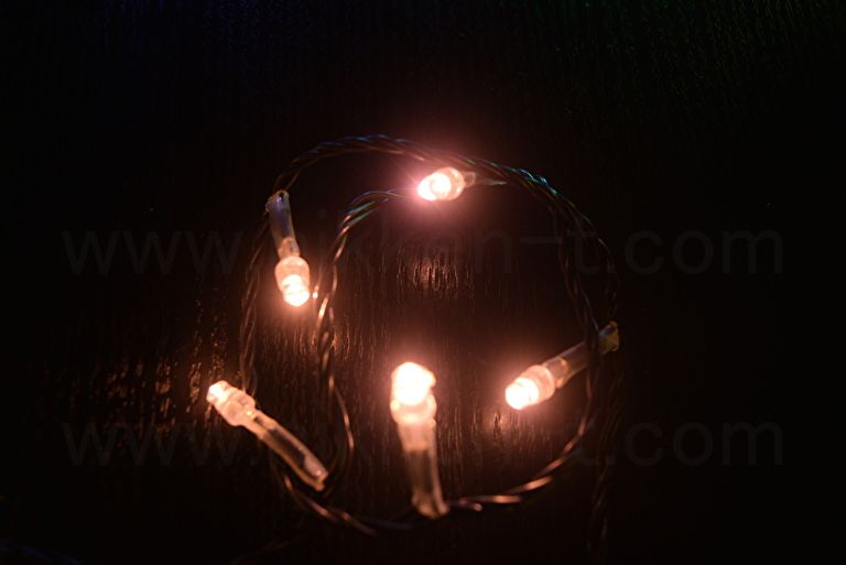 ※電源別売り　２芯ストリングライト　ブラックコード　RY2　ウォームキャンドル　クロスライセンスＬＥＤ仕様