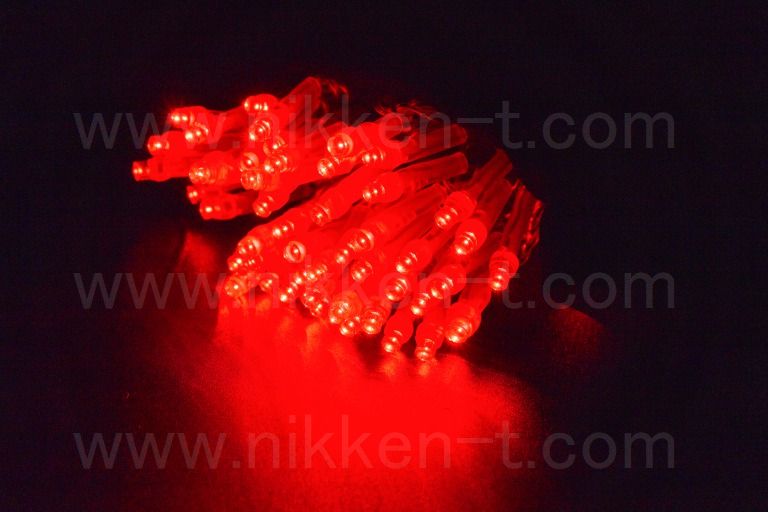 ※電源別売り　２芯ストリングライト　クリアコード　RY2　レッド