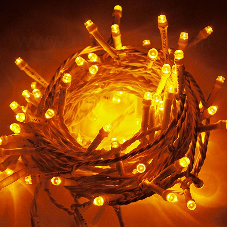 2芯ストリングライト　Ver.1　ホワイトコード　アンバー　※電源別売り　在庫限り