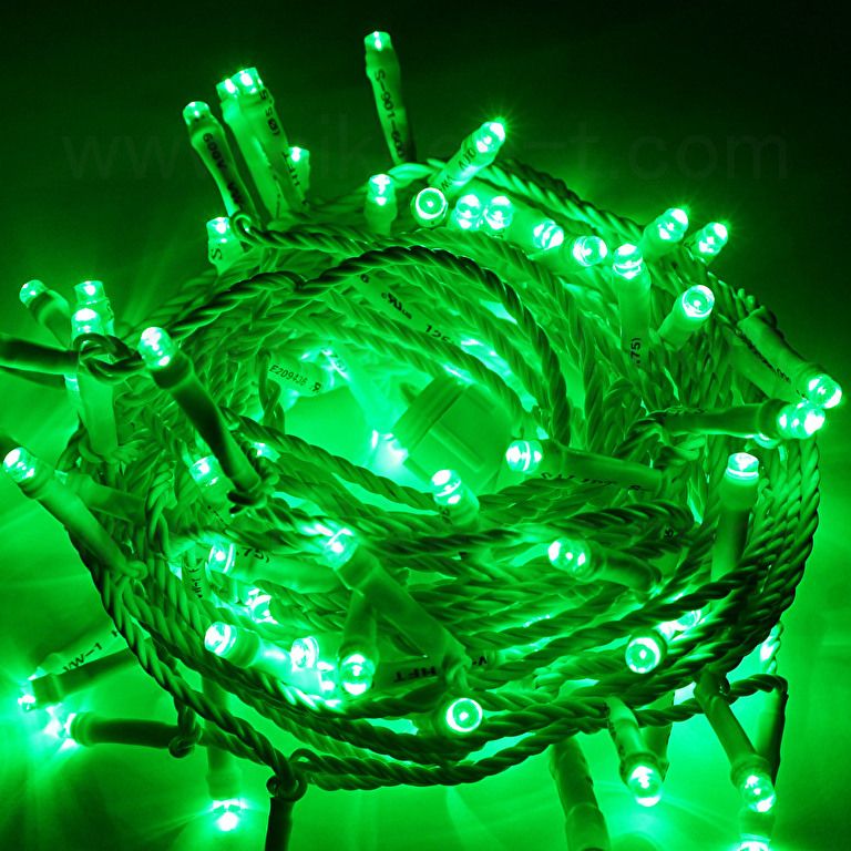 2芯ストリングライト　Ver.1　ホワイトコード　グリーン　※電源別売り　在庫限り