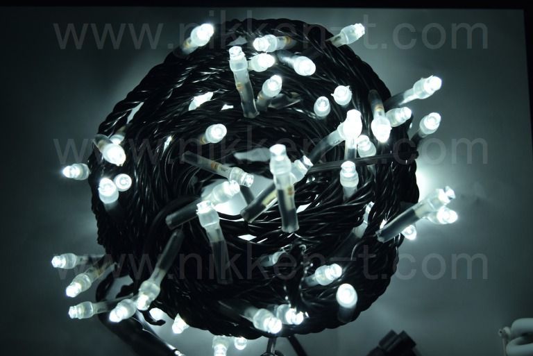 ※電源別売り　3芯ストリングライト　ブラックコード　RY2　ホワイト　クロスライセンスＬＥＤ仕様