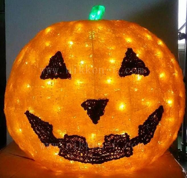 3Dハロウィンパンプキン 大型 W70×H60×D60cm