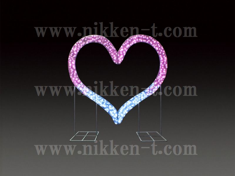 Ｗ230×Ｈ205×Ｄ3ｃｍ（スタンド込みＨ230ｃｍ）　ＬＥＤクリスタルグロービッグハート（大）　※要問合せ・送料別途要