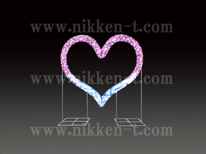 Ｗ177×Ｈ154.5×Ｄ3ｃｍ（スタンド込みＨ183ｃｍ）　ＬＥＤクリスタルグロービッグハート（小）　※要問合せ・送料別途要