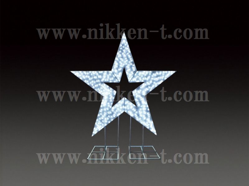 Ｗ211×Ｈ201×Ｄ3ｃｍ（スタンド込みＨ230ｃｍ）　ＬＥＤクリスタルグロービッグスター（大）　※要問合せ・送料別途要