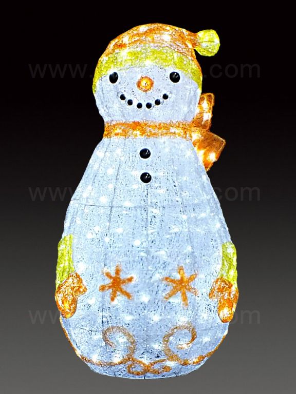 LEDクリスタルグロー　ファンシースノーマン　イエロー　H116cm　送料別途要