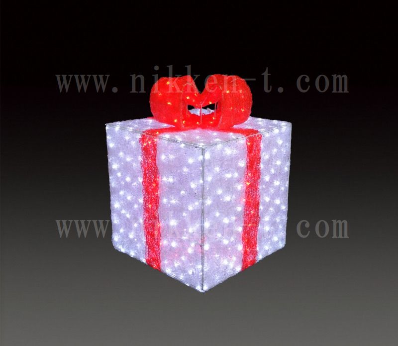 LEDクリスタルグロー ギフトボックス レッド（大）
