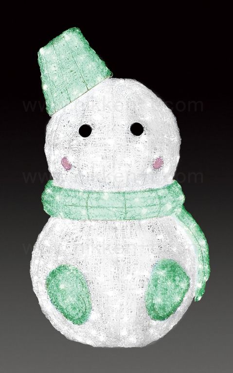 LEDクリスタルグロー　キッズスノーマン　グリーン　H100cm　送料別途要