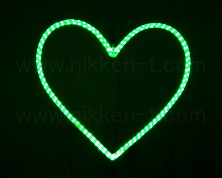 ハート70 緑(グリーン)　W78cmxH70cm　