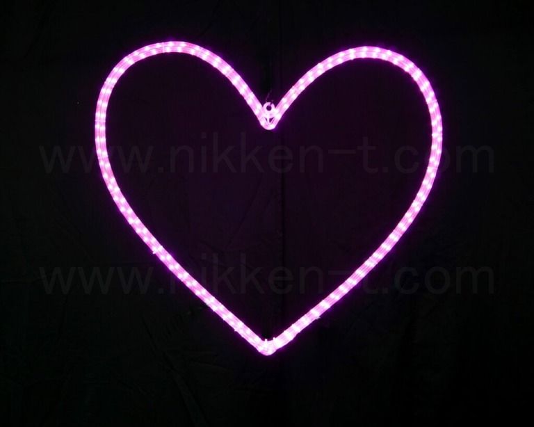 ハート70 ピンク　W78cmxH70cm　