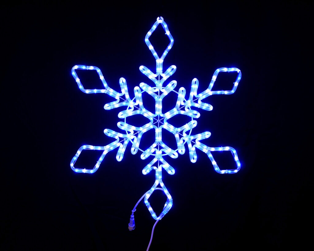 70cm×70cm　ダイヤスノーフレーク　白　青